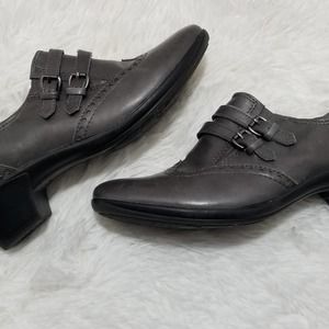 Earth Origins BAYVIEW Gray Heeled Clogs Buckle Gray Shoe Womens 11